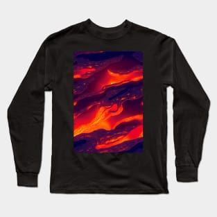 Hottest pattern design ever! Fire and lava #4 Long Sleeve T-Shirt